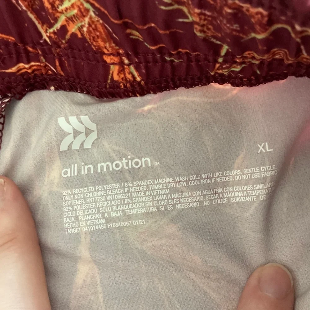 All in Motion Maroon Printed Board Shorts - Men’s Size‎ XL